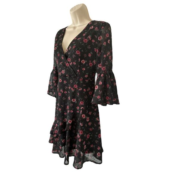 Altar'd State Black and Pink Floral Mini Dress - Picture 3 of 13
